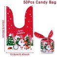 thumbnail image 1 of Bolsas de dulces de Navidad con orejas de conejo, 50 piezas, cartón de plástico, Papá Noel, muñeco de nieve, galletas de Navidad, suministros de embalaje, 1 of 4