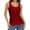 Red2, variant on yunLCZ Square Neck Tank Top Tank Top For Women Summer Sleeveless Neck Ribbed Workout Tank Tops Slim Basic Tee Shirts Summer Sleeveless Tops