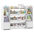 thumbnail image 1 of Costway 4-Tier Large Storage Cabinet with 6 Cubbies & 8 Removable Bins Bookshelf White, 1 of 10