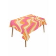 thumbnail image 2 of Pink Orange Tablecloth Rectangle Table Cloth 60x102, Waterproof Outdoor Table Cloth Covers Decorative Table Protector, Art Abstract Modern Geometric Washable Table Cover for Kitchen Dinning Party, 2 of 8