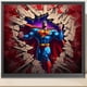 thumbnail image 1 of Pintura de diamante 5D DIY Taladro redondo completo Romper la pared y Superman Decoración para el hogar JShteea El nuevo, 1 of 9