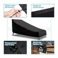 thumbnail image 5 of 82-inch Waterproof Patio Chaise Lounge Cover Durable Outdoor Lounge Chair Cover Sofa Cover, Fading Resistant Winter Storage Cover, Black, 5 of 10