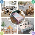 thumbnail image 4 of Gilded Floral Watercolor Pattern Rectangle Tablecloth 60"x84",Waterproof Polyester Rectangle Table Cloth, Wipeable Spillproof Polyester Tablecloth for Dining, Camping, Indoor and Outdoor, 4 of 5