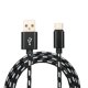 thumbnail image 3 of Datos USB Tipo C Cable Cargador Carga Cable Tipo C Cable De Teléfono Sincronización De Datos Nylon Reemplazo Trenzado Para Negro, 3 of 6