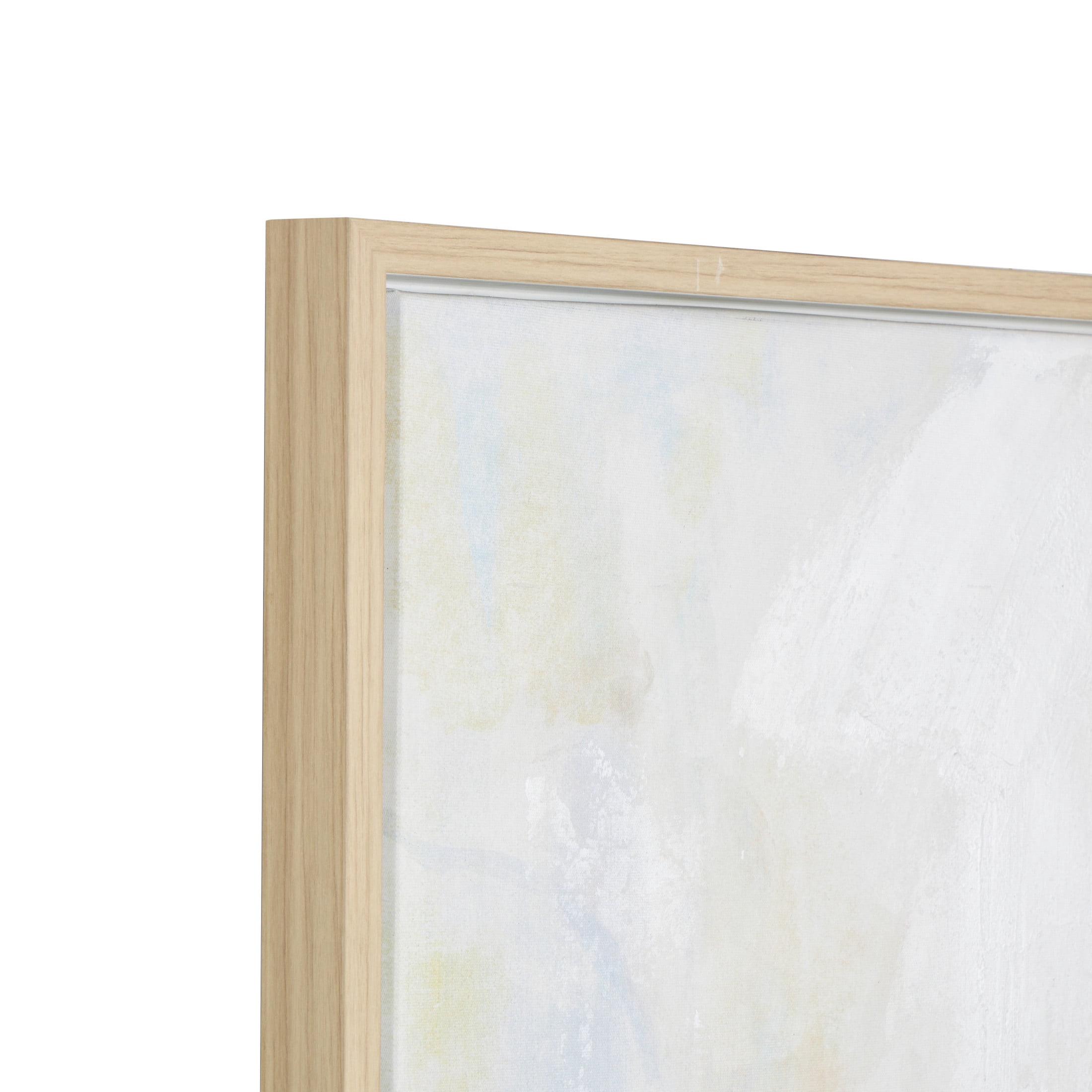 40" x 40" Watercolor Blotch Abstract Framed Wall Art with Light Brown Frame, by DecMode