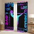 thumbnail image 2 of Homewish Gymnast Girl Blackout Curtains Set of 2 (52x84 Each) for Kids Children Girls,Gymnastics Dance Window Curtains,Abstract Gradient Ombre Curtains and Drapes,Super Cozy Room Decor, 2 of 6