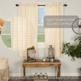 thumbnail image 2 of VHC Brands Annie Buffalo Check Cotton Farmhouse Curtains Rod Pocket Tie Back(s) Panel Pair, 63x36, Tan, 2 of 6
