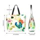 thumbnail image 5 of Balery Floral Vintage Bolsa Tote Estilo Estético con Cremalleras, Bolsa de Hombro, Bolsa de Compras Grande y Plegable, 5 of 8
