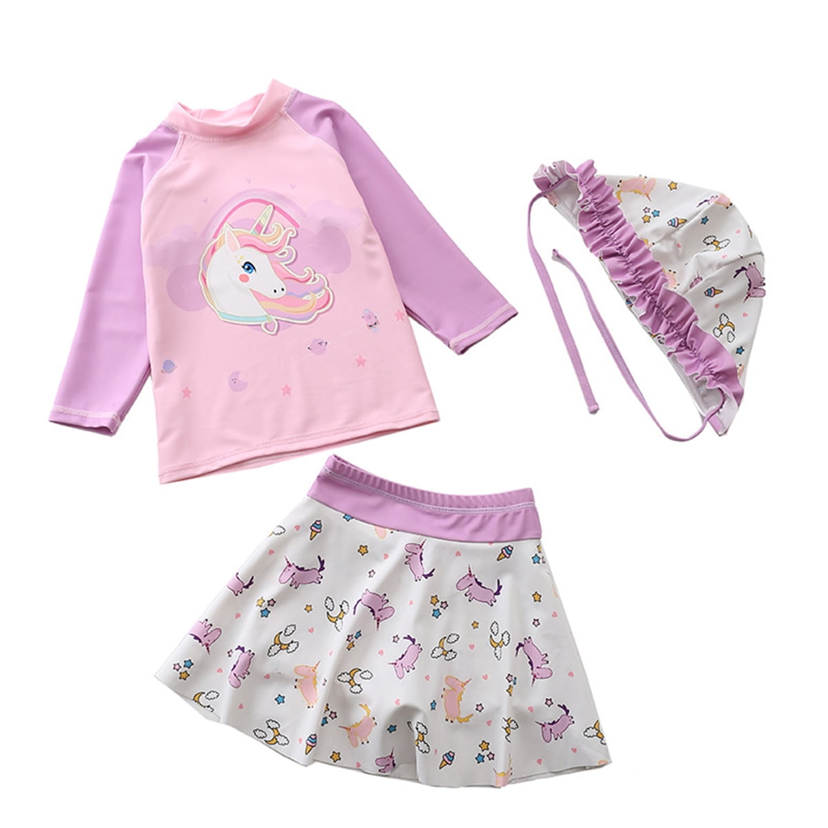Baby/Toddler/Little Kid Minin Boys Girls Cute Pig Rash Guard Short Sleeve Sunsuit Swimwear