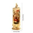 thumbnail image 3 of Oioii Christmas Flameless Candles Christmas LED Candles Battery Operated Electric LED Pillars with Decals Reindeer Santa Claus Snowman for Christmas Decorations, D, 3 of 6