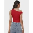 thumbnail image 5 of Womens Off The Shoulder Tops Sleeveless Shirts Going Out Crop Tank Tops Slim Fitted Summer Outfits, 5 of 6