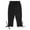 Black, variant on NAISIBABY Girls Cropped Pants with Lace-Up 8T, Elastic Waist Loose Fit Lightweight Casual Fashion Tapered Pants Brown(6-13T)