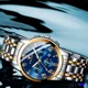 thumbnail image 4 of Reloj Hombre Analógo Con Fechador Acero Cuarzo Casual Color De La Correa Plata Y Oro, 4 of 8