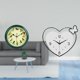 thumbnail image 2 of Reloj De Pared Con Forma De Corazón Verde Melódico, Diseño De Pájaros Musicales Creativos, Acrílico, Movimiento Silencioso, Decorativo Para Habitación, Estudio, Dormitorio, Regalo De, 2 of 8
