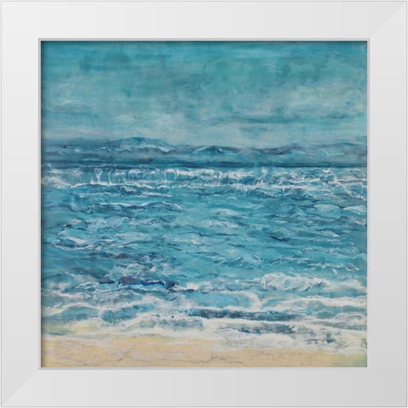 Shanti, Shima 26x26 White Modern Wood Framed Museum Art Print Titled - Winters Gale