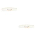 thumbnail image 4 of Sonducket Cinturón de cintura Estilo simple Cinturones de accesorios de moda para vestidos de mujer Marrón claro Blanco 2piezas, 4 of 6