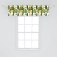 thumbnail image 2 of Ambesonne Tropical Valance Pack of 2, Strelitzia Reginae Print, 54"X12", Lime Green and Mustard, 2 of 4