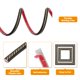 thumbnail image 3 of Uxcell 3.3Ft x 0.47" Moldura Autoadhesiva para Paredes, Moldura de Espejo Flexible, Tira de Paneles de Pared Autoadhesiva para Bordes de Papel Tapiz para Suelos y Paredes, Negro/Dorado, 3 of 7