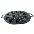 thumbnail image 3 of Bayou Classic Cast Iron Shellfish Shaped Oyster Grill Pan for 12 Clams, 3 of 11