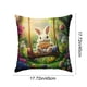 thumbnail image 2 of Cubiertas de Almohada Al Aire Libre Conejos de Primavera Huevo de Pascua Floral Sofá Cubierta de Cojín Decorativo Funda de Almohada Decorativa de Vacaciones 45x45cm/17.72x17.72In Cubiertas de Almohada, 2 of 6