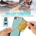 thumbnail image 6 of Mantto For iPhone 7 Case, iPhone 8 Case, iPhone SE 2020/SE 2022 Case, Durable Shockproof Wallet Card Slots Case with Card Holder Pocket Back,PU Leather Kickstand Back Flip Cover - Mint, 6 of 7