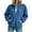 Blue #06, variant on Womens Quarter Zip Pullover Oversized Corduroy Jacket Fll Winter Casual Sweatshirt Hoodies with Pockets S