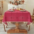 thumbnail image 1 of tablecloths Rectangular Rectangle Tablecloth Burlap Farmhouse Dining Table Cover Rustic Table Cloths Party Tablecloth Christmas Table Cloth (Rectangle/Oblong锛 x - Seats), 1 of 8