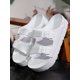 thumbnail image 1 of Women Buckle Decor Double Band Flatform Footbed&nbsp;Sandals, Punk Summer White Sport Sandals, 1 of 3