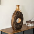 thumbnail image 4 of 19-Inch Black and Gold Farmhouse Vase - Decorative Piece for Boho Kitchen, Bedroom Table, Home Office, Living Room or Shelf Decor - Large Vase for Console, Coffee Table, and Entryway Centerpieces, 4 of 8