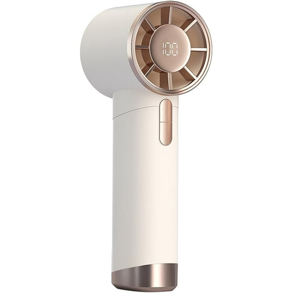 Portable Handheld Fan, 1-100 Speeds Adjustable Turbo Mini Fan with LED Display, Rechargeable Ice Cooling Personal Fan, Metal Shell with lanyard, Gifts for Women Men Indoor Outdoor Travel