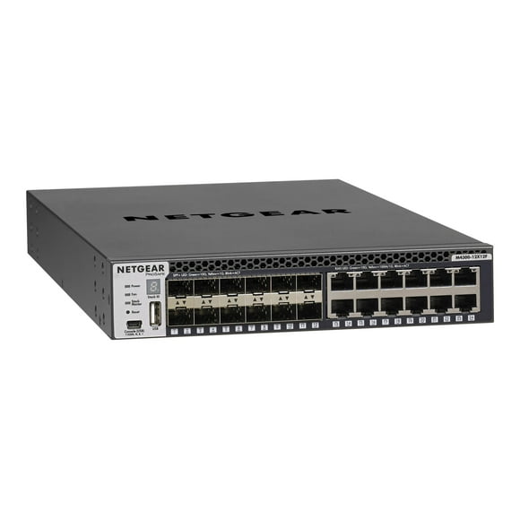 NETGEAR M4300-12X12F - Switch - L3 - managed - 12 x 10/100/1000/10000 + 12 x 10 Gigabit SFP+ - front to back airflow - rack-mountable