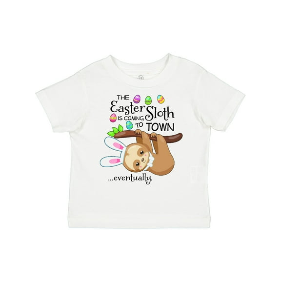 Inktastic Easter Sloth with Bunny Ears- Funny Boys or Girls Toddler T-Shirt