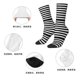 thumbnail image 5 of Balery Black And White Stripes Calcetas Largas con Estampado para Hombre y Mujer – Suaves y Transpirables, Talla Única (US 5-11), 5 of 6