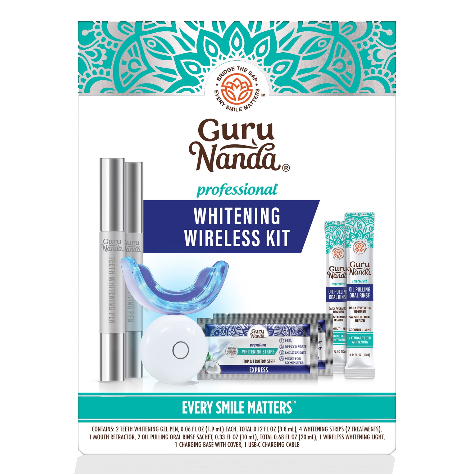 GuruNanda Professional Teeth Whitening Wireless Kit