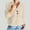 Beige, variant on Amidoa V-Neck Sweaters for Women Beige Long Sleeve Workout Casual Collared Buttons Sweaters Women's Cardigans/Sweaters L