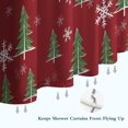 thumbnail image 6 of Red Christmas Tree and Snowflake Pattern Shower Curtain 36"x72" ,Bathroom Decorative Shower Curtains Set with 12 Hooks,Modern Waterproof Washable Shower Curtain, 6 of 6