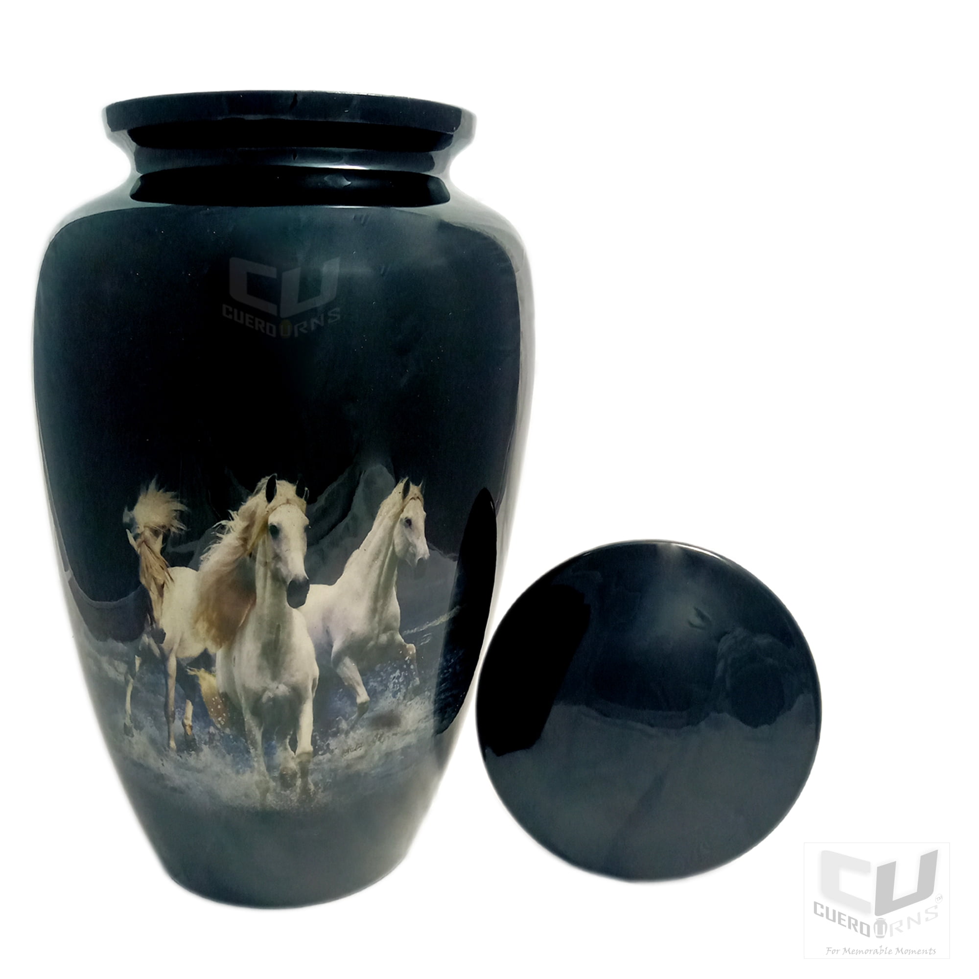– 10.5 x 6 “, Lovely Horse Cremation Urn CUERO URNS – Lovely Horse Cremation Urn for Human Ashes Adult Adult Funeral Urn Handcrafted 200 lbs Affordable Urn for Ashes 