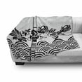 thumbnail image 3 of Swan Soft Flannel Fleece Blanket, Black Swans Couple Swimming in Abstract Waves with Swirling Blooming Flowers Pattern, Cozy Plush for Indoor and Outdoor Use, 50" x 60", Black White, by Ambesonne, 3 of 6
