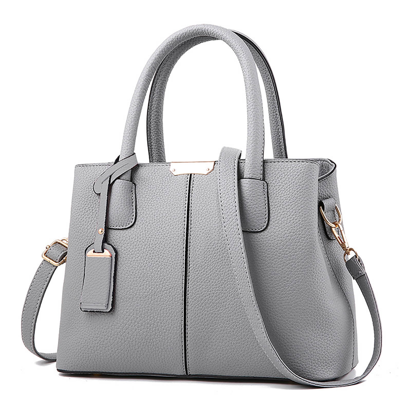 Purse and Handbags for Women Leather Zipper Compartment Top Handle Shoulder Crossbody Satchel Tote Bags