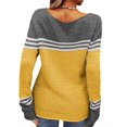 thumbnail image 1 of MKLEKYY Sweaters for Dogs Women's Casual Crew Neck Matching Striped Pullover Sweater, 1 of 5
