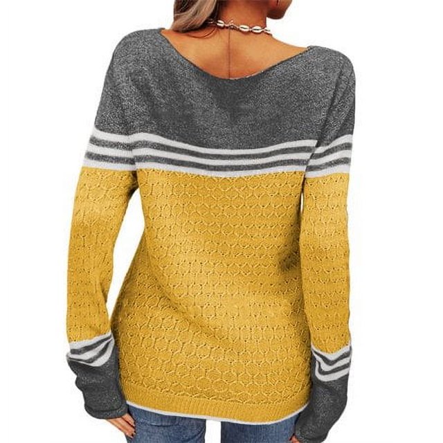 MKLEKYY Sweaters for Dogs Women's Casual Crew Neck Matching Striped Pullover Sweater