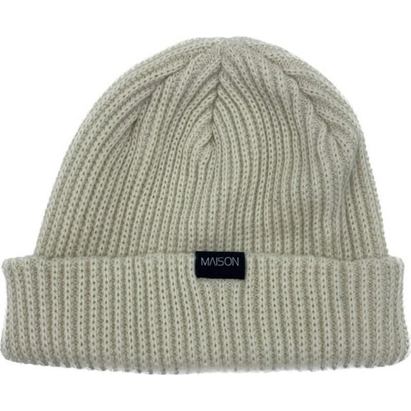 Maison Apparel Classic Chunky Beanie (Cream)