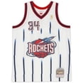 thumbnail image 3 of Framed Hakeem Olajuwon Houston Rockets Autographed White 1996 Mitchell & Ness Replica Jersey with "HOF 08" Inscription - Fanatics Authentic Certified, 3 of 4