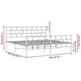 thumbnail image 2 of vidaXL 12" Black King Size Metal Bed Frame with Headboard No Mattress, 2 of 9