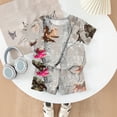 thumbnail image 3 of Grblisyd Outfits for Girls 10-12 Camo Maple Leaf Print Short Sleeve Crew Neck Tee Shirt and Loose Shorts Set Cute Summer Outfits, 3 of 6