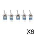 thumbnail image 1 of Colaxi 6x5PCS 3PDT 3Pins ON-ON PCB Broche de Goupille Interrupteur, 1 of 8