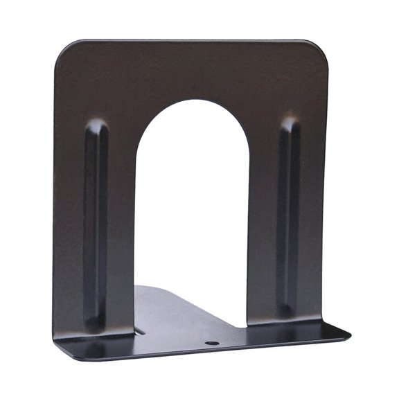 ETEREAUTY 6Pcs Modern Black Metal Bookends Nonskid Design for Books Magazines and Cds