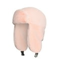 thumbnail image 3 of Dyfzdhu Women Winter Plush Fake Thick Hat Ear Protectors Warm Pink, 3 of 9
