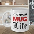 thumbnail image 3 of Mug Life With Black Shades 90s Hip-hop Thug Pun White Coffee & Tea Gift Mug, Birthday Party Favors, Supplies, Decorations, Accessories & Collectibles For Hip Hop Rap Music Lover Men & Women (15oz), 3 of 4