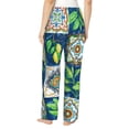 thumbnail image 3 of Picia Lemon and Leaves Womens Soft Woven Cotton Elastic Waistband Sleep Pajama Pant Lounge Sleep Pant With Pockets And Drawstring-Small, 3 of 9